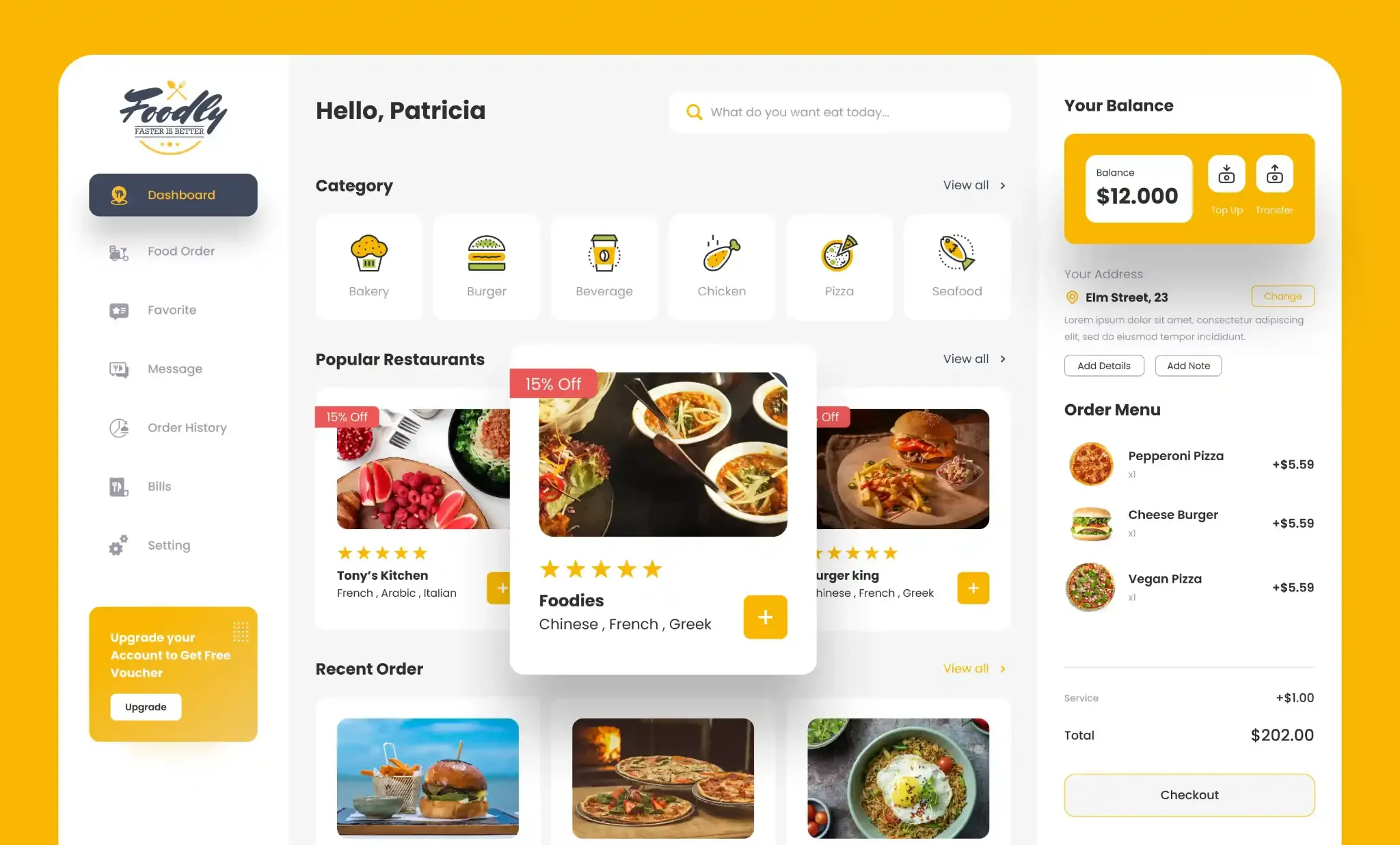 Foodly Ordering App project cover